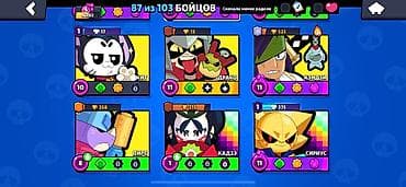 xbox 369: Игровой аккаунт Brawl Stars с 83 из 103 бойцов, включая бойцов — 4