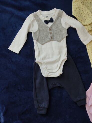 комплект для новорожденных: Комплект, цвет - Белый, Б/у — 3