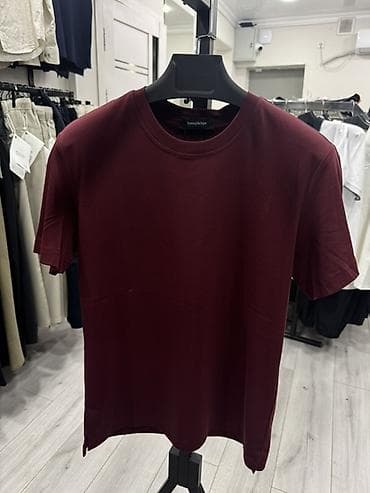 Мужская футболка, M, XL, L, Новый, цвет - Красный, Самовывоз