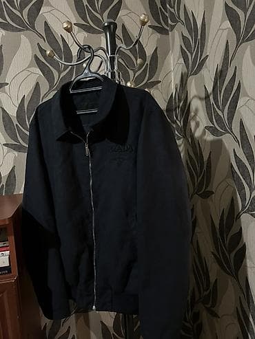 prada: Куртка на молнии Prada Milano, черная - Лаконичный дизайн: прямой — 2
