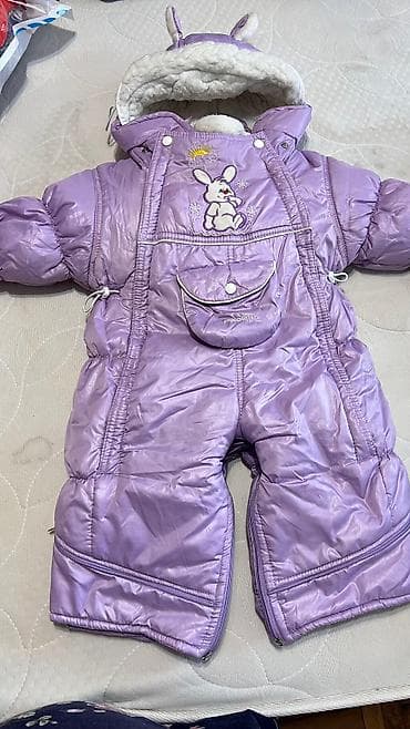 Балдардын кийим-кечелери жана бут кийимдери: Детский зимний комбинезон Размер с 6 мес до 12 мес Б/у Натуральная — 3