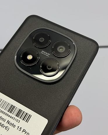 бувушный телефон: Redmi, Redmi Note 15 Pro, Б/у, 256 ГБ, цвет - Черный, В рассрочку, 2 SIM — 3