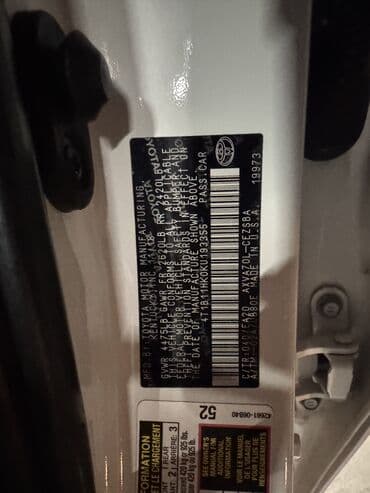 бу шины оптом: Toyota Camry: 2018 г., 2.5 л, Автомат, Бензин, Седан — 9