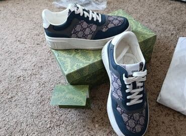 Свадебные платья и аксессуары: Мужские кроссовки, 41, Gucci, Новый, цвет - Синий, Самовывоз — 1