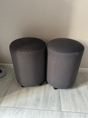 модульный диван: Пара круглых пуфов - Форма: цилиндрические - Цвет: темно-серый — 4