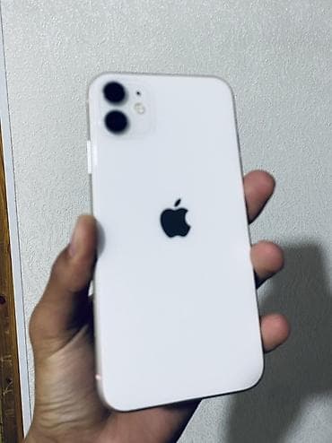 IPhone 11, Б/у, 128 ГБ, Белый, Коробка, 81 %