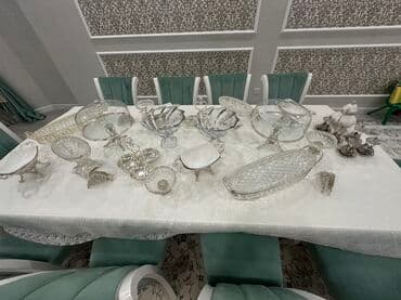 мельхиоровый набор: Распродаю Набор мельхиоровой посуды -дёшево 1.ваза для фруктов -2 шт — 1