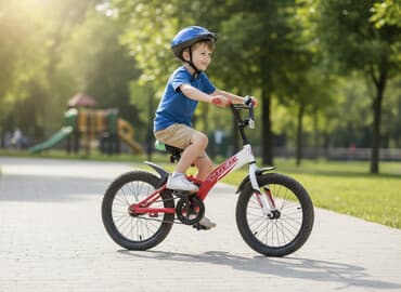 Детский велосипед, 2-колесный, 4 - 6 лет, Для мальчика, Б/у