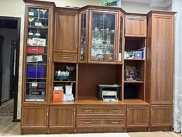 мебель кредит: Стенка-шкаф, Тип стенки-шкафа: Модульная, Для зала, Особенности: Для хранения посуды — 1