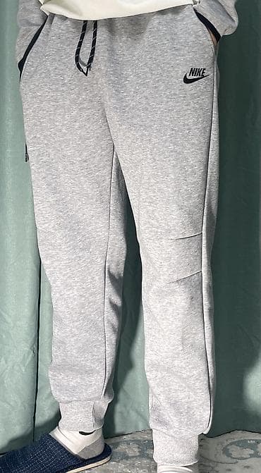 nike tech fleece штаны: Серые спортивные штаны tech fleece Nike. Цена:700сом!🤯 Размер:S — 2