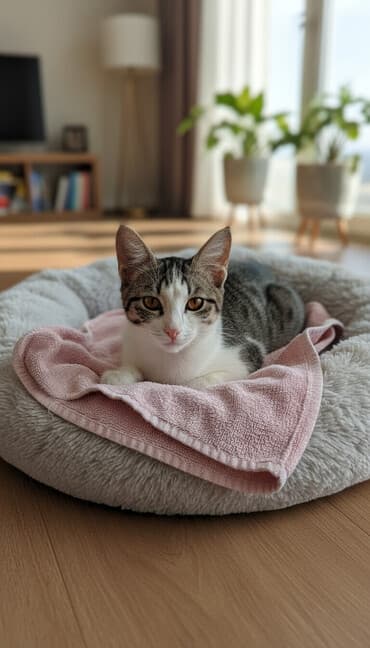 купить кошку мейн кун: Кошка даром: Беспородная, 4 месяца, Девочка, Приучена к лотку — 1