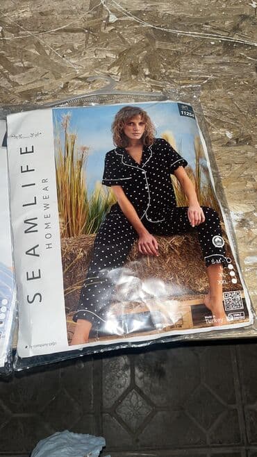 белая ночная сорочка: Пижама, Сатин, Турция, Все размеры — 3