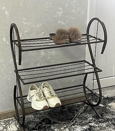 для овощей: Металлический торговый стеллаж-корзина из проволоки, белый. - — 7