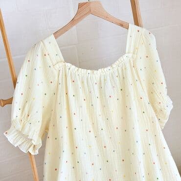 белая ночная сорочка: Ночная сорочка, Муслин, Длинная модель, M, S, 2XS — 3