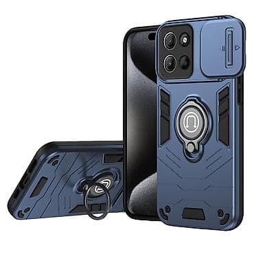 фото 3 на 4: Чехол для Poco x6 pro с крышкой камеры и кольцом-держателем — 1