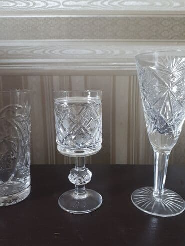 хрусталь ваза: Хрусталь: фужеры, рюмки, стаканы стопочки. 1.Фужеры "лилия" 6шт — 4