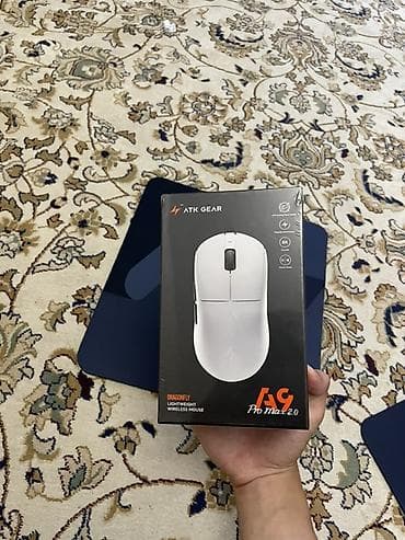 attack shark: БЕЛАЯ ATK GEAR A9 Pro Max 2.0 — легкая беспроводная игровая мышь — 3
