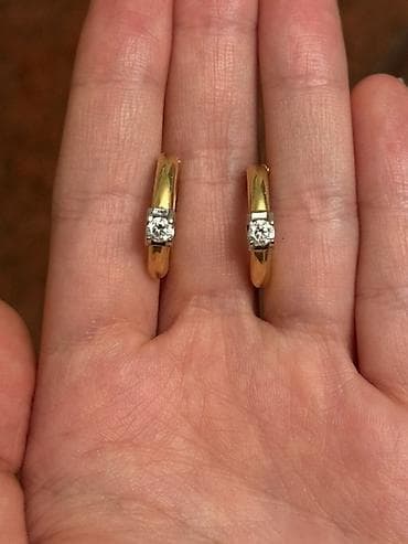 arctic air: Серьги от Cartier из желтого золота с бриллиантами. Подлинность — 2