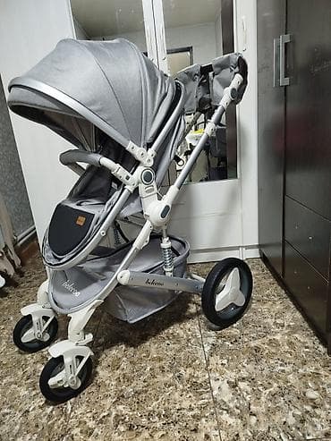 игрушечные коляски для детей: Коляска, цвет - Серебристый, Новый — 9