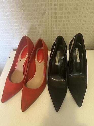 pull and beer: Женские туфли-лодочки, 2 пары. 1) Красные лодочки - Материал — 2