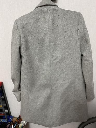 кепка кожаная: Серое женское пальто Pitti Collection - Классический прямой силуэт с — 2