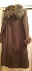 Пальто, коричневого цвета, 52 размера, одевала 2 раза