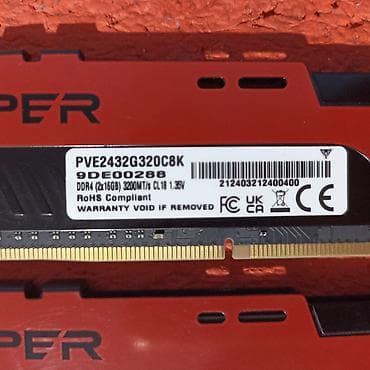 2 gb: Оперативная память, Б/у, Patriot, 32 ГБ, DDR4, 3200 МГц, Для ПК — 3