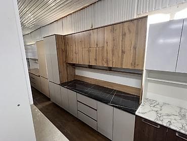 ковры бишкек цена: Кухонный гарнитур, цвет - Белый, МДФ — 2