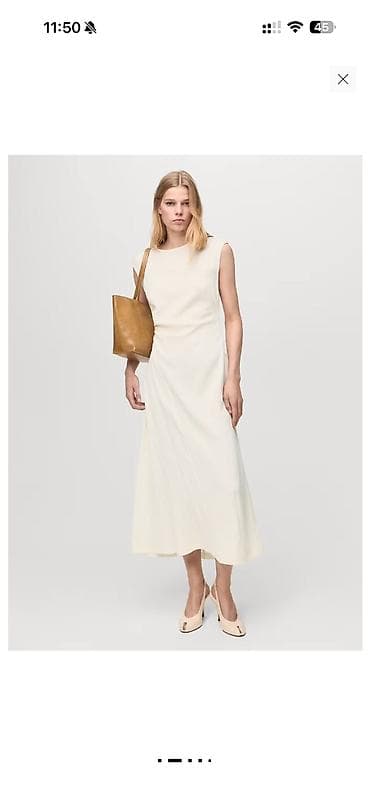 платья скимс: Платье MANGO из лиоцелла с акцентом на талию и вытачками Размер М - — 2