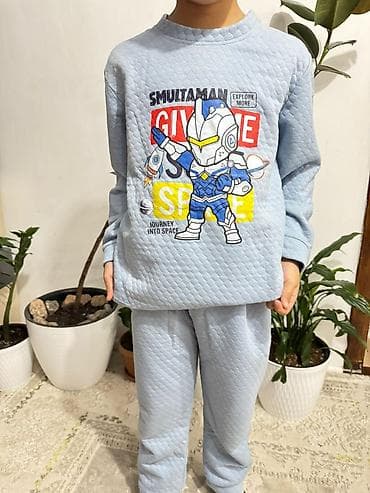 фаер и симка: Рубашка, цвет - Голубой, Новый — 8