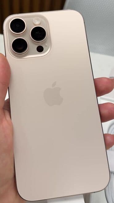 IPhone 16 Pro Max, Новый, 256 ГБ, Desert Titanium, Чехол, Кабель, Коробка, 100 %