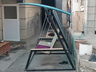 уличные качели: Садовые качели Металл, Со спинкой, С крышей — 5