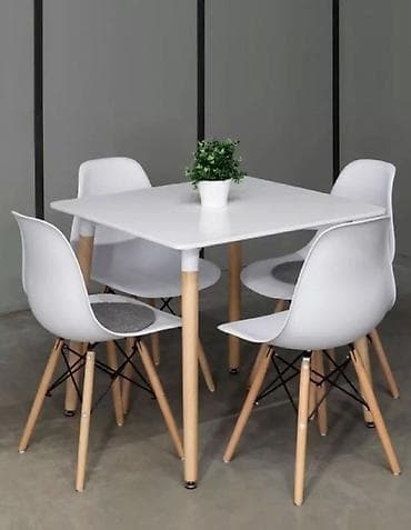 кухонный стол стулья: Кухонный стол и стул, Новый, Самовывоз, Платная доставка, цвет - Белый — 10