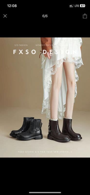 фирменная обувь из италии: Женские полусапоги FXSO DESIGN - Классический черный цвет, лаконичный — 4