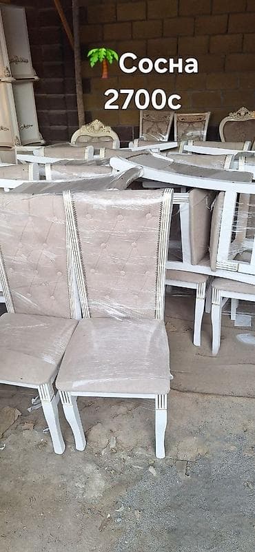 мебель в бишкеке: Кухонный стол и стул, Новый, Платная доставка, цвет - Белый — 5