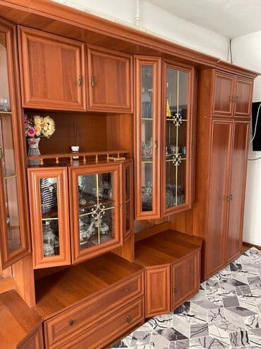 термопанель бишкек цена: Зал үчүн гарнитур, Шкаф, Жыгач, түсү - Күрөң — 3