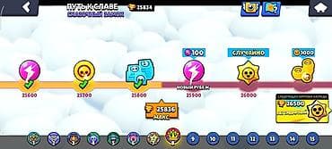 Игровой аккаунт Brawl Stars - Трофеи: 25 834 (рекорд 25 836), Путь к