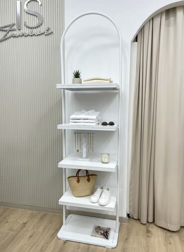 стеклянные оборудование: Торговое оборудование для магазина одежды/аксессуаров, белый цвет — 1