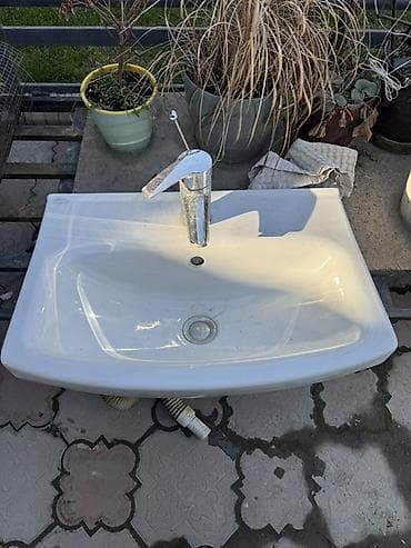 Трубы: Раковина для ванной, Особенности: Глянцевое, Овальная форма, Материал: Керамика — 2