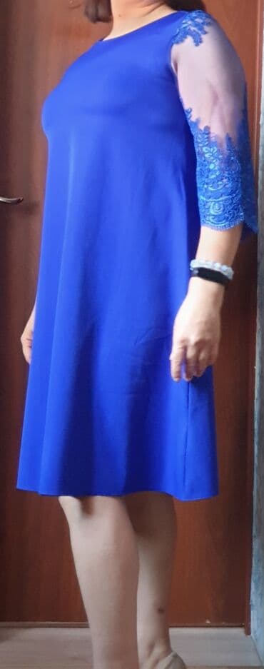 платье с пайетками большого размера: Вечернее платье, С рукавами, S — 3