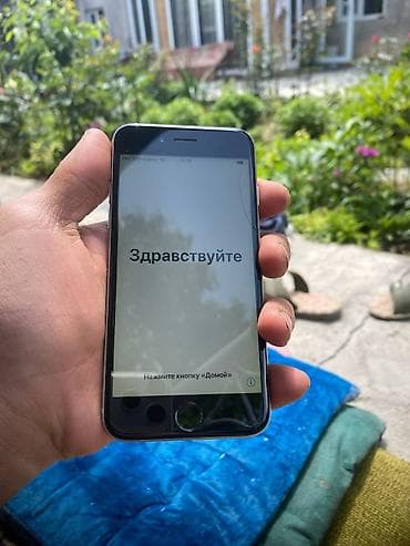 набор 6 в 1 apple: IPhone 6, Б/у, Серебристый, Чехол — 2