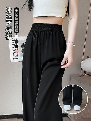lining flex: Брюки Широкие, Лето, Шелк, Новый, L — 2