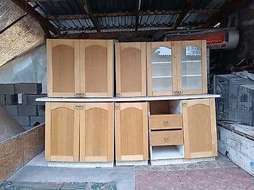 итальянская стенка: Кухонный гарнитур, Б/у, цвет - Коричневый, Дерево, Самовывоз — 1