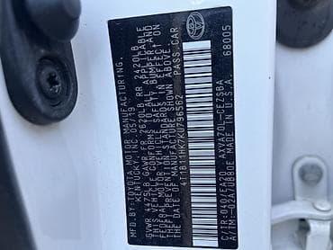 toyota 105: Toyota Camry: 2019 г., 2.5 л, Автомат, Бензин, Седан — 8