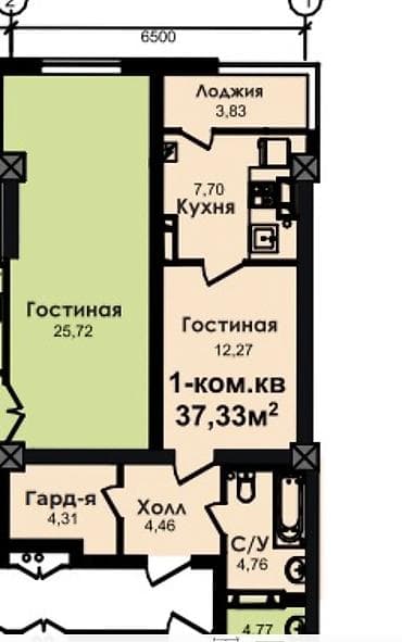 можно обмен: 1 комната, 37 м², Элитка, 9 этаж, Готовая ПСО (под самоотделку) — 2