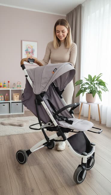 фудболный бутс: Коляска, цвет - Серебристый, Б/у — 1