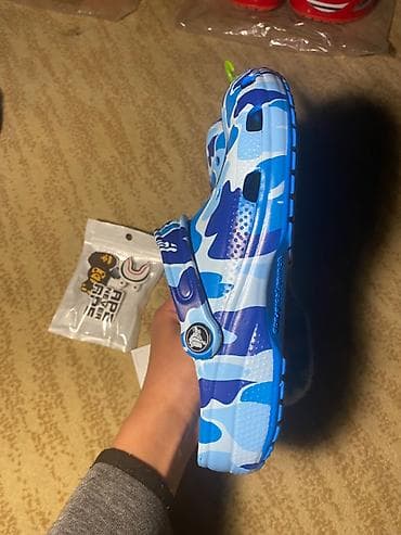 c a: Сабо, 38, Crocs, Новый, цвет - Голубой, Платная доставка — 4
