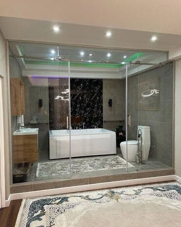 прозрачная решетка на окна цена: Оригинальным и в тоже время эстетичным способом разделения ванной — 4