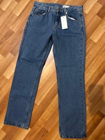 джинсы на девочку: Джинсы, Прямые, Zara, Средняя талия, M — 3