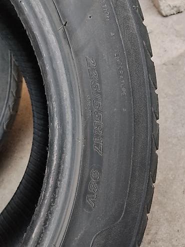 17: Комплект шин 225/55 R17 (4 шт.) Toyo + Kenda, хорошее состояние Продам — 4
